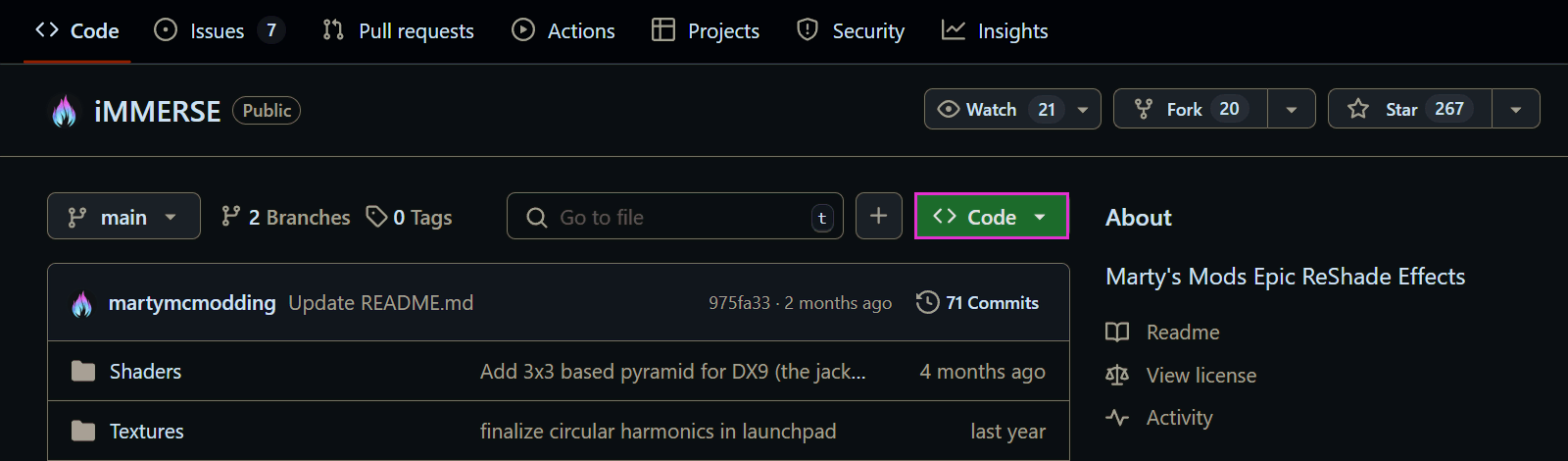 GitHubRepoCodeButtonHighlight