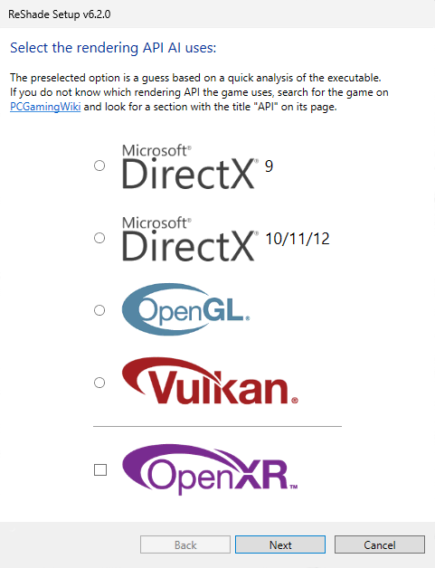 Select Rendering API