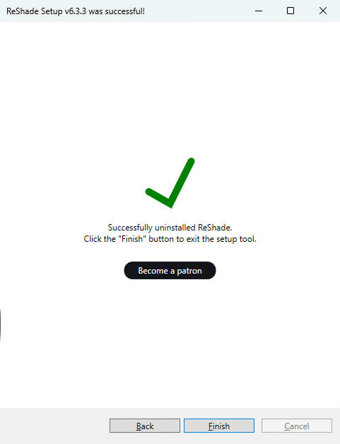 Successful Uninstall